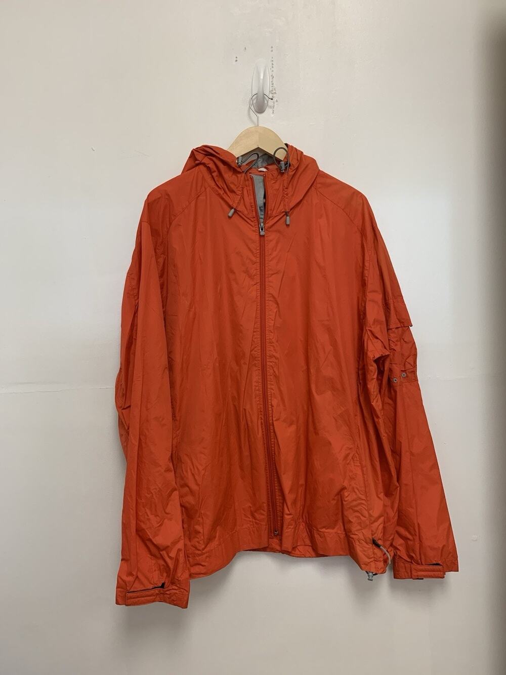 Y2K 04 #245365 Gap Packable Hooded Windbreaker Orange Size XXL